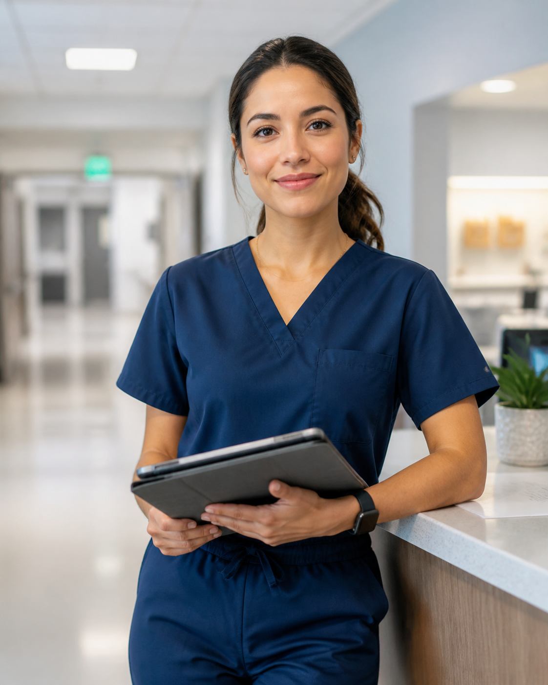 Medical professional prepared for a healthcare shift.